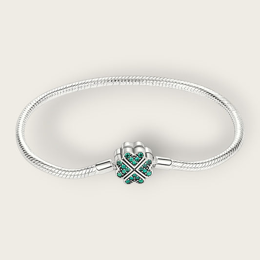 Emerald Essence Snake Chain Bracelet