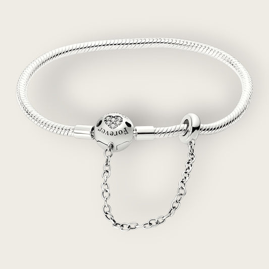 Eternal Hearts Snake Chain Bracelet