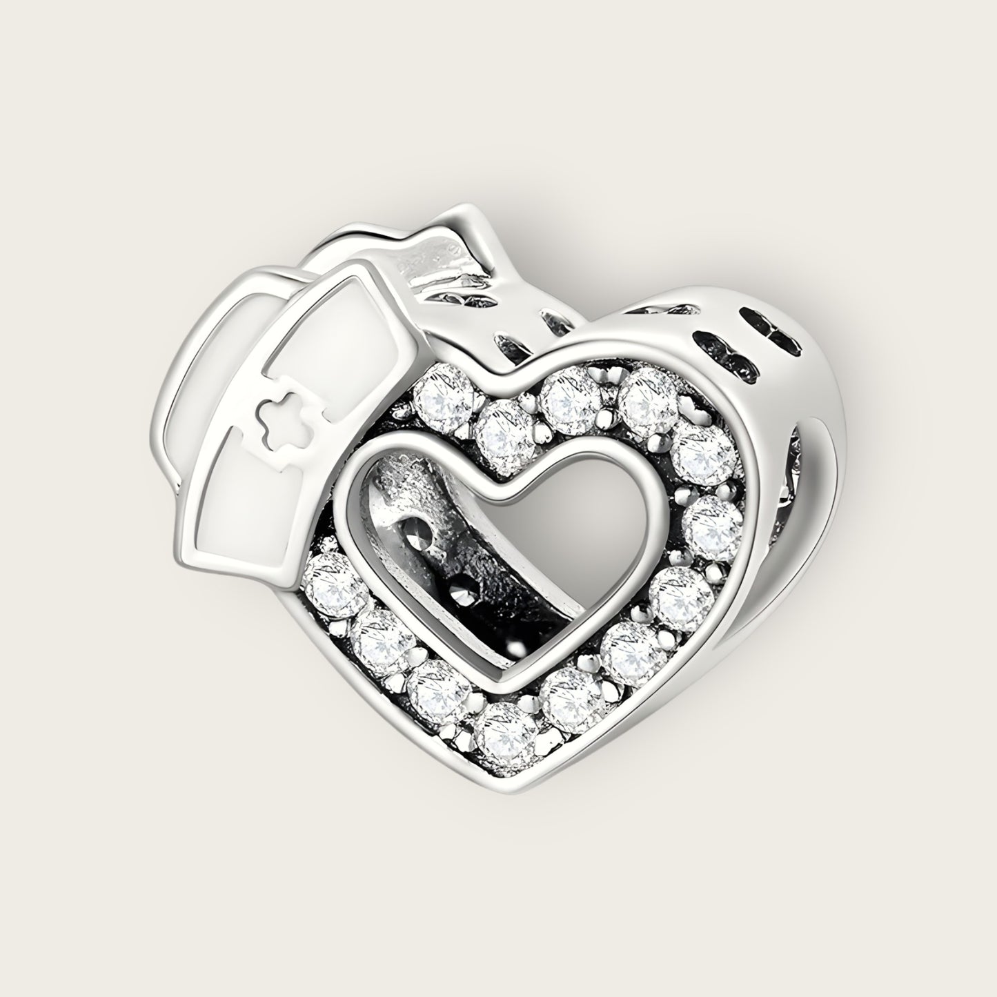 Nurse's Heart Hat Charm