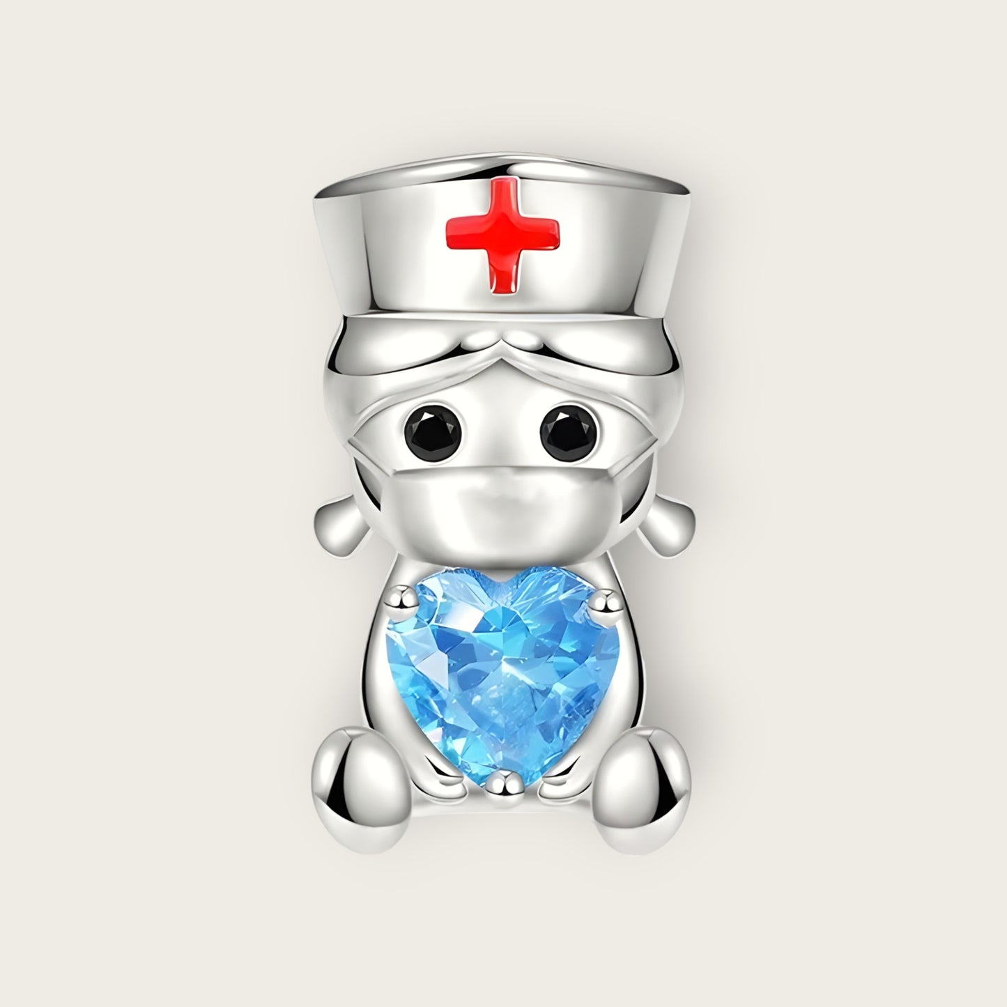 Nurse's Heart Sparkle Charm