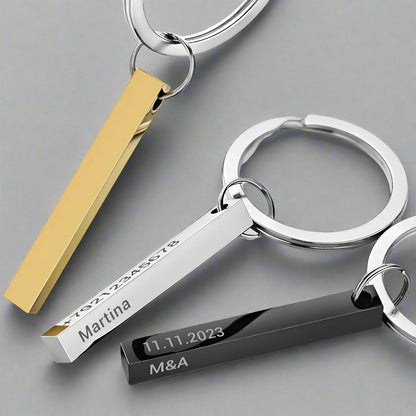 Engrave-It-All Bar Keychain - Personalized AirTag Alternative