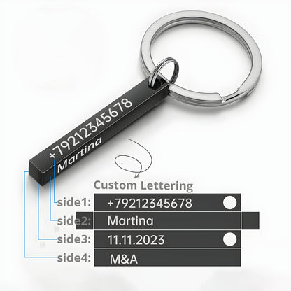 Engrave-It-All Bar Keychain - Personalized AirTag Alternative