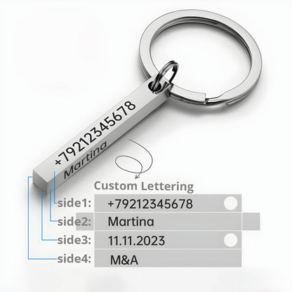 Engrave-It-All Bar Keychain - Personalized AirTag Alternative