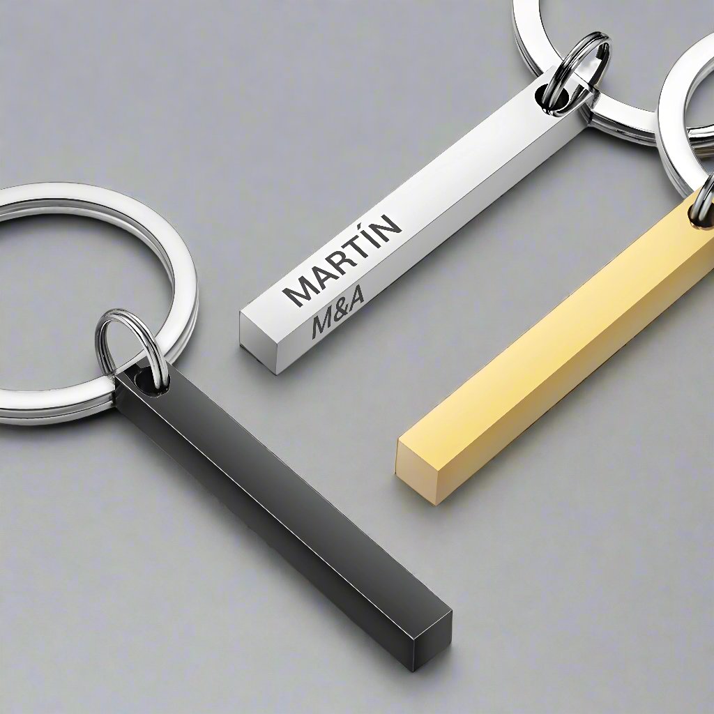 Engrave-It-All Bar Keychain - Personalized AirTag Alternative