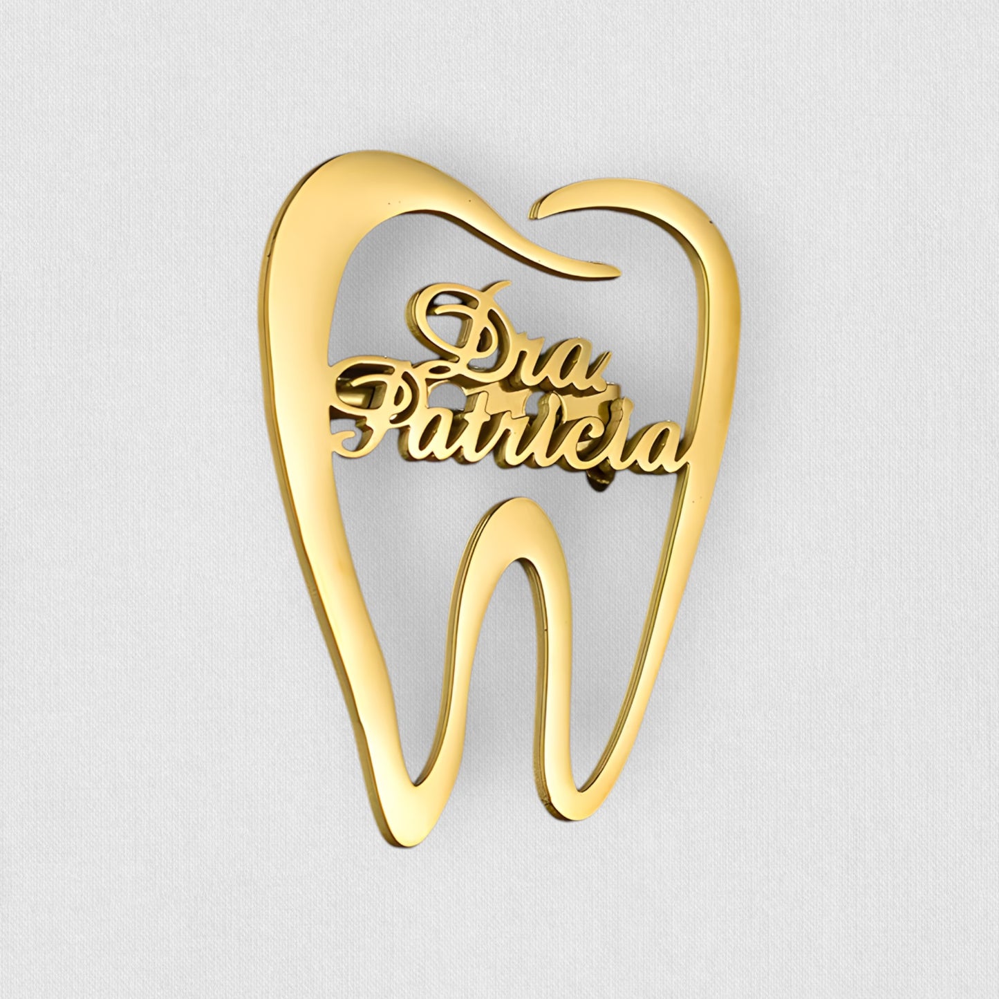 Personalized Name Tooth Emblem Lapel Pin