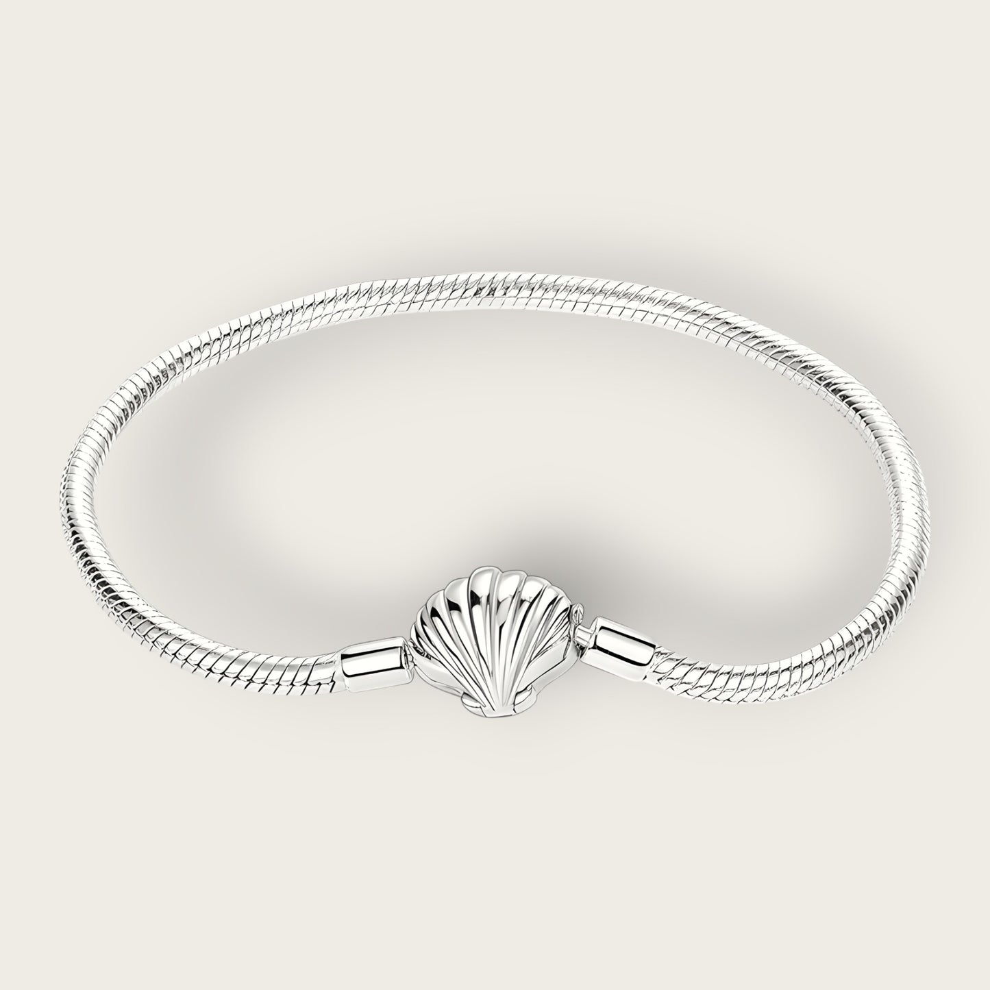 Shell Elegance Snake Chain Bracelet